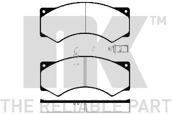NK Комплект тормозных колодок, дисковый тормоз 224015