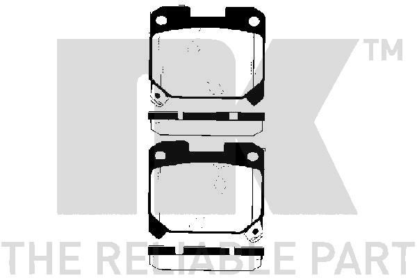 NK Комплект тормозных колодок, дисковый тормоз 224541