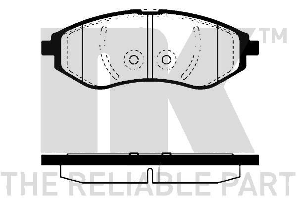 NK Комплект тормозных колодок, дисковый тормоз 225007