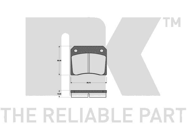 NK Комплект тормозных колодок, дисковый тормоз 229929