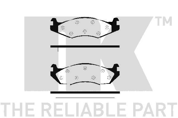 NK Комплект тормозных колодок, дисковый тормоз 229966