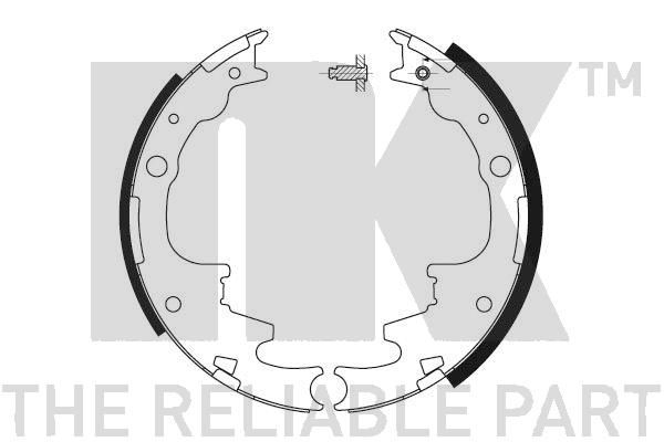 NK Комплект тормозных колодок, стояночная тормозная с 2725619