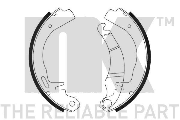 NK Комплект тормозных колодок, стояночная тормозная с 2736223