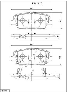 NPS Комплект тормозных колодок, дисковый тормоз K361A10