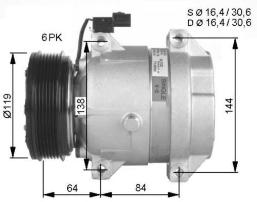 NRF Компрессор, кондиционер 32483G