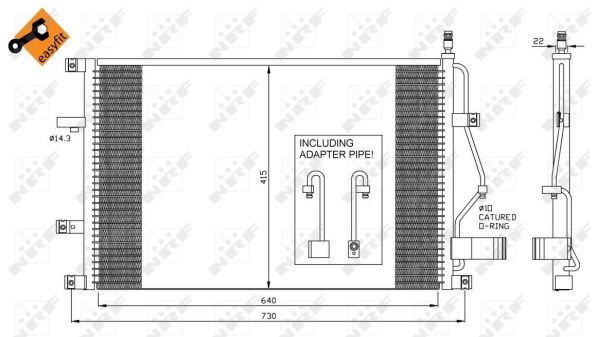 NRF Конденсатор, кондиционер 35413