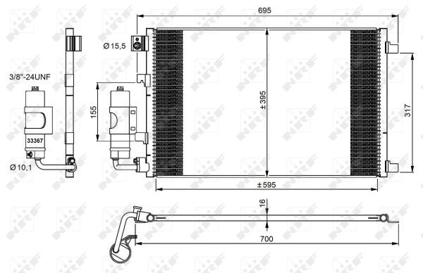 NRF Конденсатор, кондиционер 35973