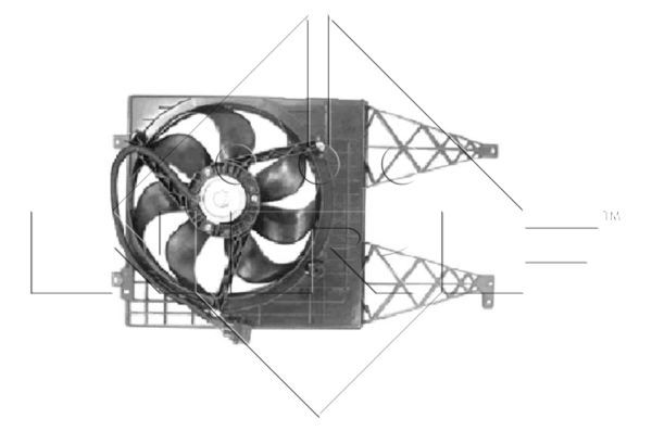 NRF Вентилятор, охлаждение двигателя 47056