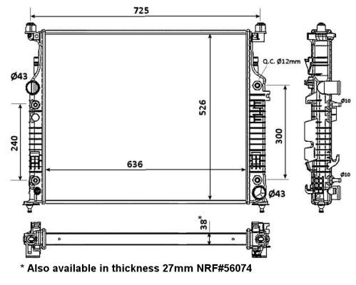 NRF Radiators, Motora dzesēšanas sistēma 53936