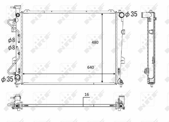 NRF Radiators, Motora dzesēšanas sistēma 58554