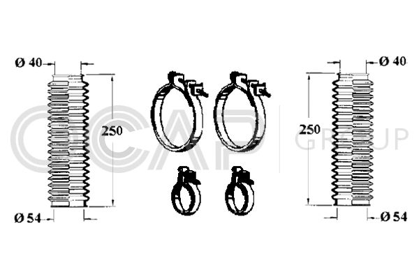OCAP Комплект пыльника, рулевое управление 0901318