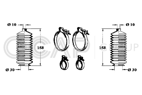 OCAP Комплект пыльника, рулевое управление 0901622