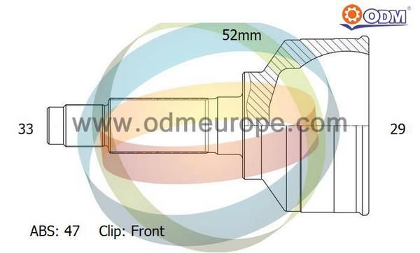 ODM-MULTIPARTS Šarnīru komplekts, Piedziņas vārpsta 12-001692