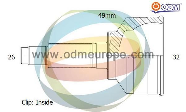 ODM-MULTIPARTS Шарнирный комплект, приводной вал 12-040810