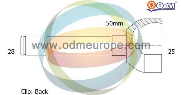 ODM-MULTIPARTS Шарнирный комплект, приводной вал 12-060134