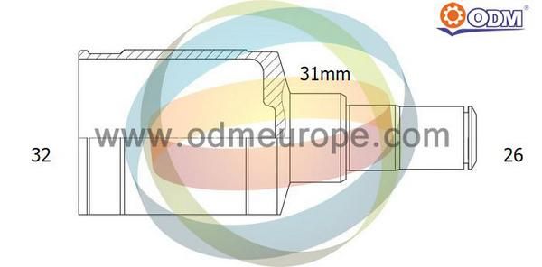 ODM-MULTIPARTS Šarnīru komplekts, Piedziņas vārpsta 14-216075