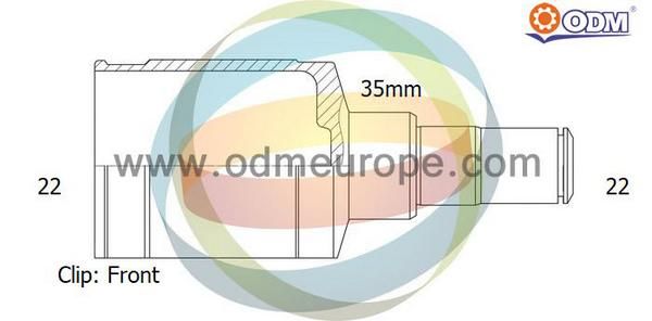 ODM-MULTIPARTS Šarnīru komplekts, Piedziņas vārpsta 14-236040