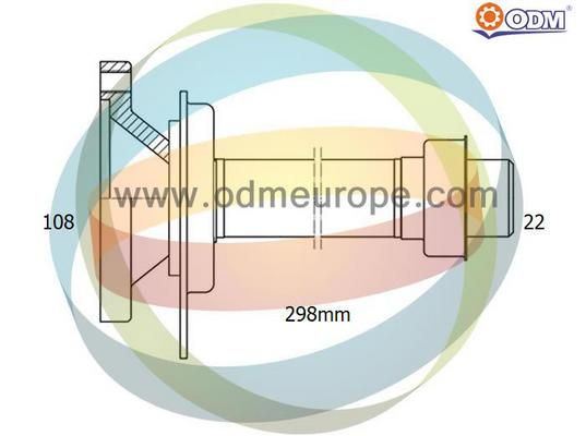 ODM-MULTIPARTS Полуосевой вал, дифференциал 16-210070