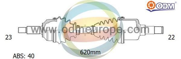 ODM-MULTIPARTS Приводной вал 18-001351