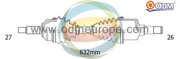 ODM-MULTIPARTS Piedziņas vārpsta 18-011340