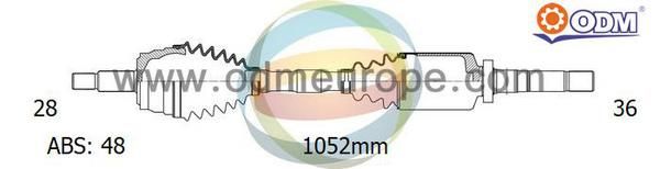 ODM-MULTIPARTS Приводной вал 18-012721