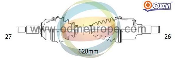 ODM-MULTIPARTS Piedziņas vārpsta 18-031010