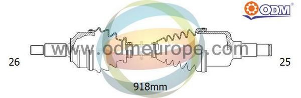 ODM-MULTIPARTS Piedziņas vārpsta 18-041100