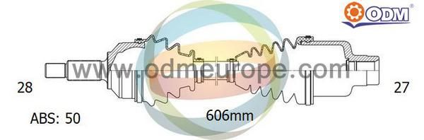 ODM-MULTIPARTS Piedziņas vārpsta 18-041331