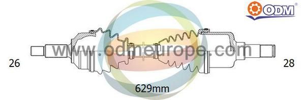 ODM-MULTIPARTS Piedziņas vārpsta 18-051140