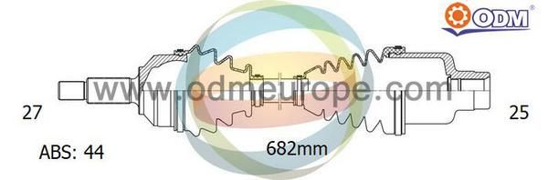 ODM-MULTIPARTS Piedziņas vārpsta 18-073061