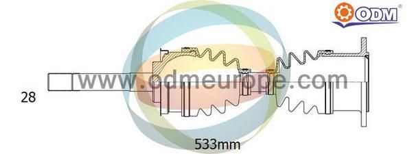 ODM-MULTIPARTS Приводной вал 18-082400