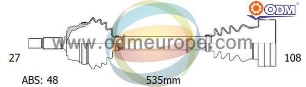 ODM-MULTIPARTS Приводной вал 18-143021