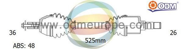 ODM-MULTIPARTS Приводной вал 18-151111