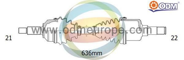 ODM-MULTIPARTS Piedziņas vārpsta 18-161150