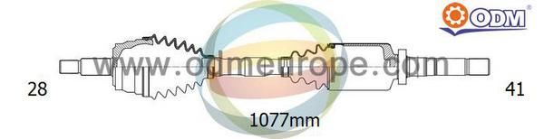 ODM-MULTIPARTS Piedziņas vārpsta 18-162090