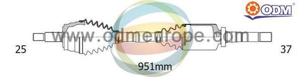 ODM-MULTIPARTS Piedziņas vārpsta 18-162660