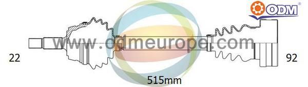 ODM-MULTIPARTS Piedziņas vārpsta 18-211160