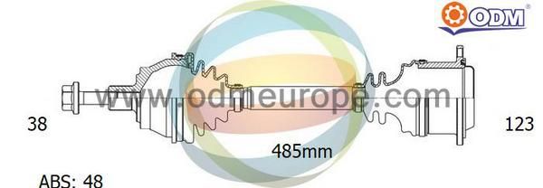 ODM-MULTIPARTS Piedziņas vārpsta 18-211441