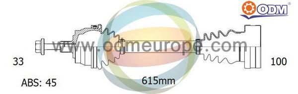 ODM-MULTIPARTS Piedziņas vārpsta 18-211751