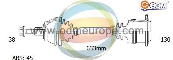 ODM-MULTIPARTS Приводной вал 18-212241