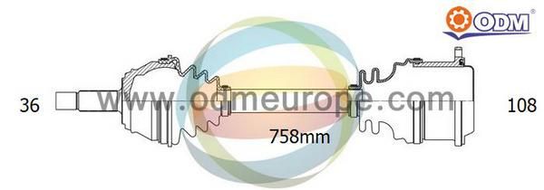 ODM-MULTIPARTS Приводной вал 18-212530