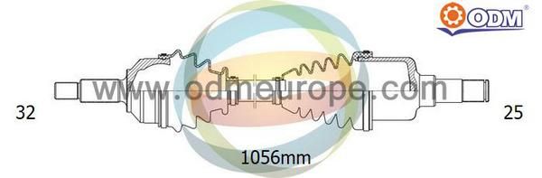 ODM-MULTIPARTS Piedziņas vārpsta 18-222310