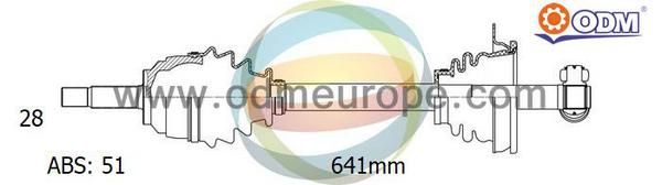 ODM-MULTIPARTS Приводной вал 18-291051