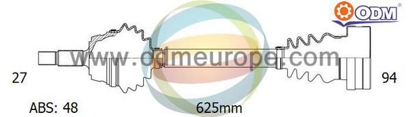 ODM-MULTIPARTS Приводной вал 18-343011