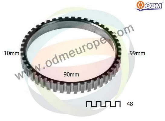 ODM-MULTIPARTS Devēja gredzens, ABS 26-160007