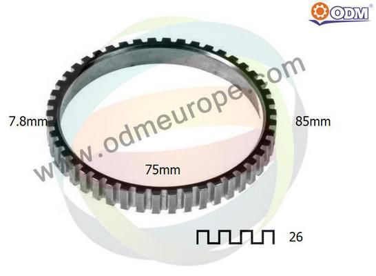 ODM-MULTIPARTS Devēja gredzens, ABS 26-290010