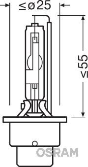 OSRAM Лампа накаливания, фара дальнего света 66250