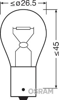 OSRAM Kvēlspuldze, dienas gaitas/stāvgaismas lukturis 7506
