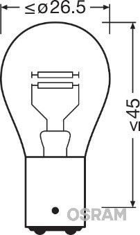 OSRAM Лампа накаливания, фара днев. ходового / стояночно 7528ULT