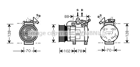 PRASCO Компрессор, кондиционер AUK169